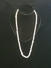 Baroque Pearl Necklace Three Strand 30 Inches 14k Clasp Rice Pearls Vintage