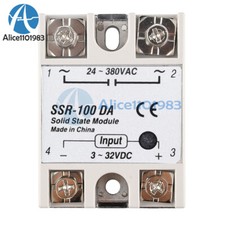 24V-380V 100A 250V SSR-100 DA Solid State Relay Module 3-32V DC To AC