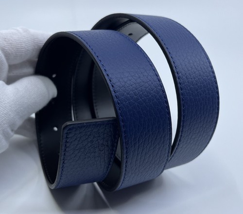 New Authentic Louis Vuitton Reversible Taurillon Belt Strap Size 85/34 LV