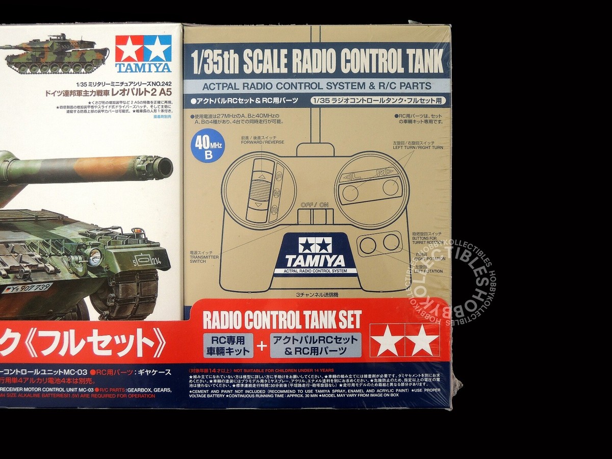 TAMIYA LEOPARD 2 A5 ラジオコントロールタンクセット Tamiya Leopard 2 A5 1:35 Radio Control Main Battle Tank Set