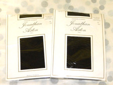 2 PAIRS JONATHAN ASTON 70D OPAQUE TIGHTS FIR GREEN SIZE B MEDIUM 40''-42'' HIPS