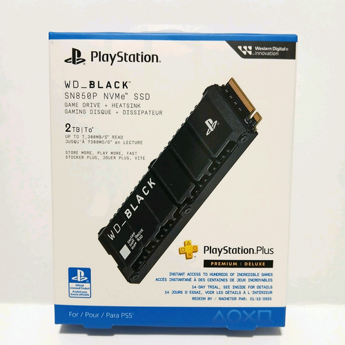 WD_BLACK SN850P 2TB M.2 2280 NVMe PCIe SSD w/ Heatsink for PS5 WDBBYV0020BNC New