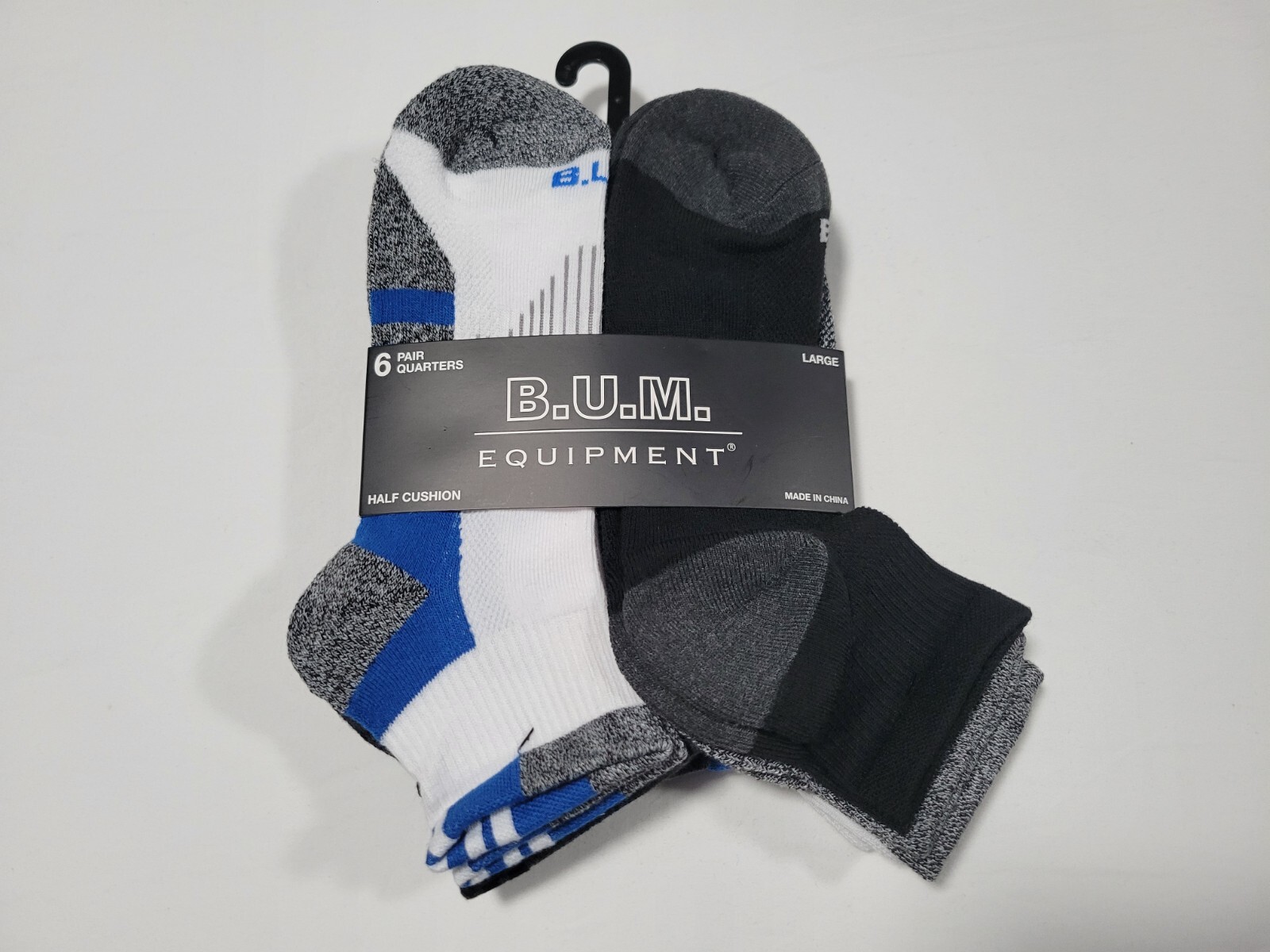 Mens Quarter Sports Training  Socks Mulit Color Sz 6-12 6 Pairs