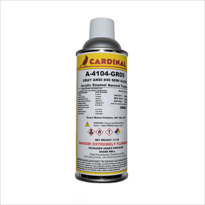 A 4104 GR09 GRAY ANSI #49 SEMI GLOSS POWDER COAT TOUCH-UP SPRAY PAINT