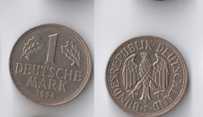 GERMANY 1 mark 1954 F High grade!!! | eBay