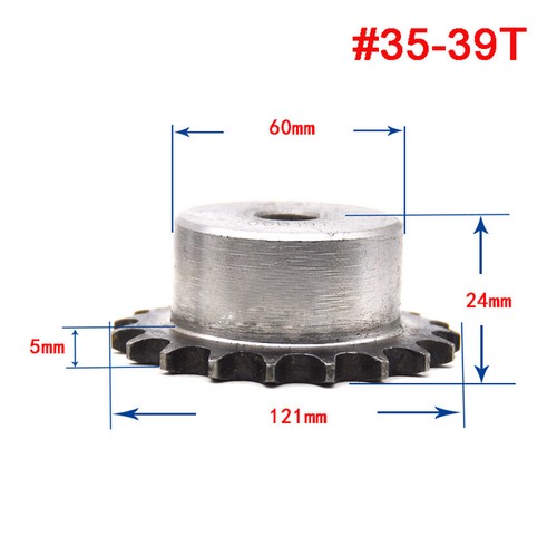 06B 9-60T Roller Chain Sprockets #35 With Step Drive Sprocket Pitch 3/8" 9.525mm - Picture 30 of 50