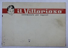 Cartolina Pubblicitaria il Vittorioso settimanale ragazzi Roma T6