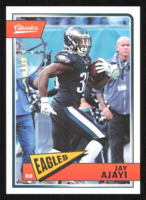 2018 Classics JAY AJAYI Red Back Football card #/299 PHILADELPHIA EAGLES