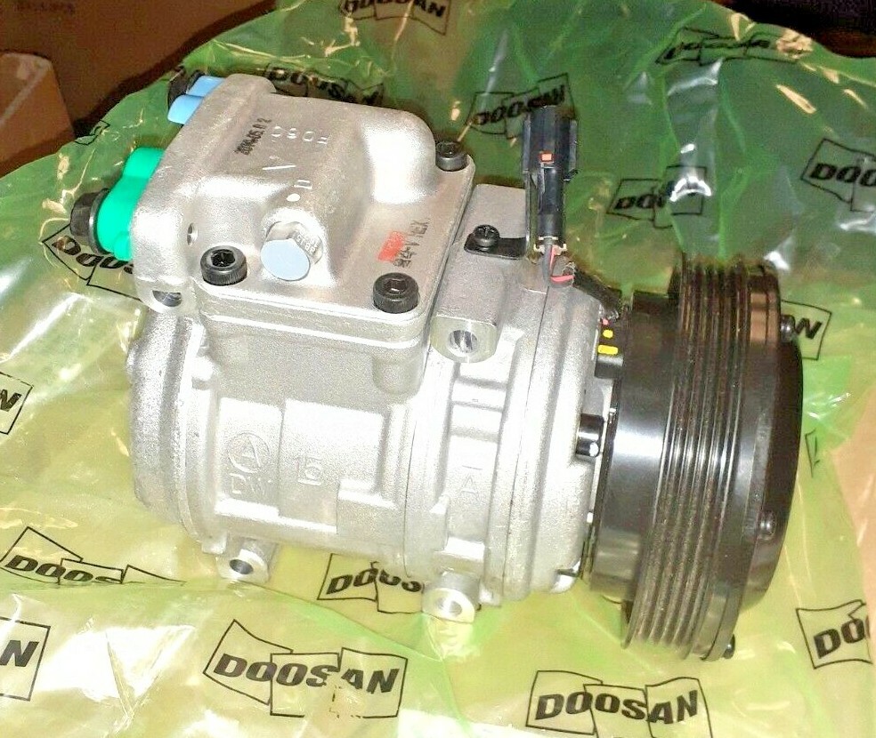 AC Compressor w/Clutch for Doosan Daewoo Moxy Solar 2208-6013B