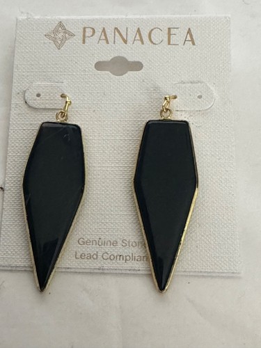 PANACEA Black color hood earrings