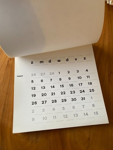Quadrat Print Wall Hanging Calendar Publisher Steendrukkerij De Jong Type Font - Picture 5 of 9