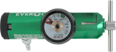  0-25 L Per Min Mini Oxygen Regulator With Key Brass Sleeve 870 CGA Connection  