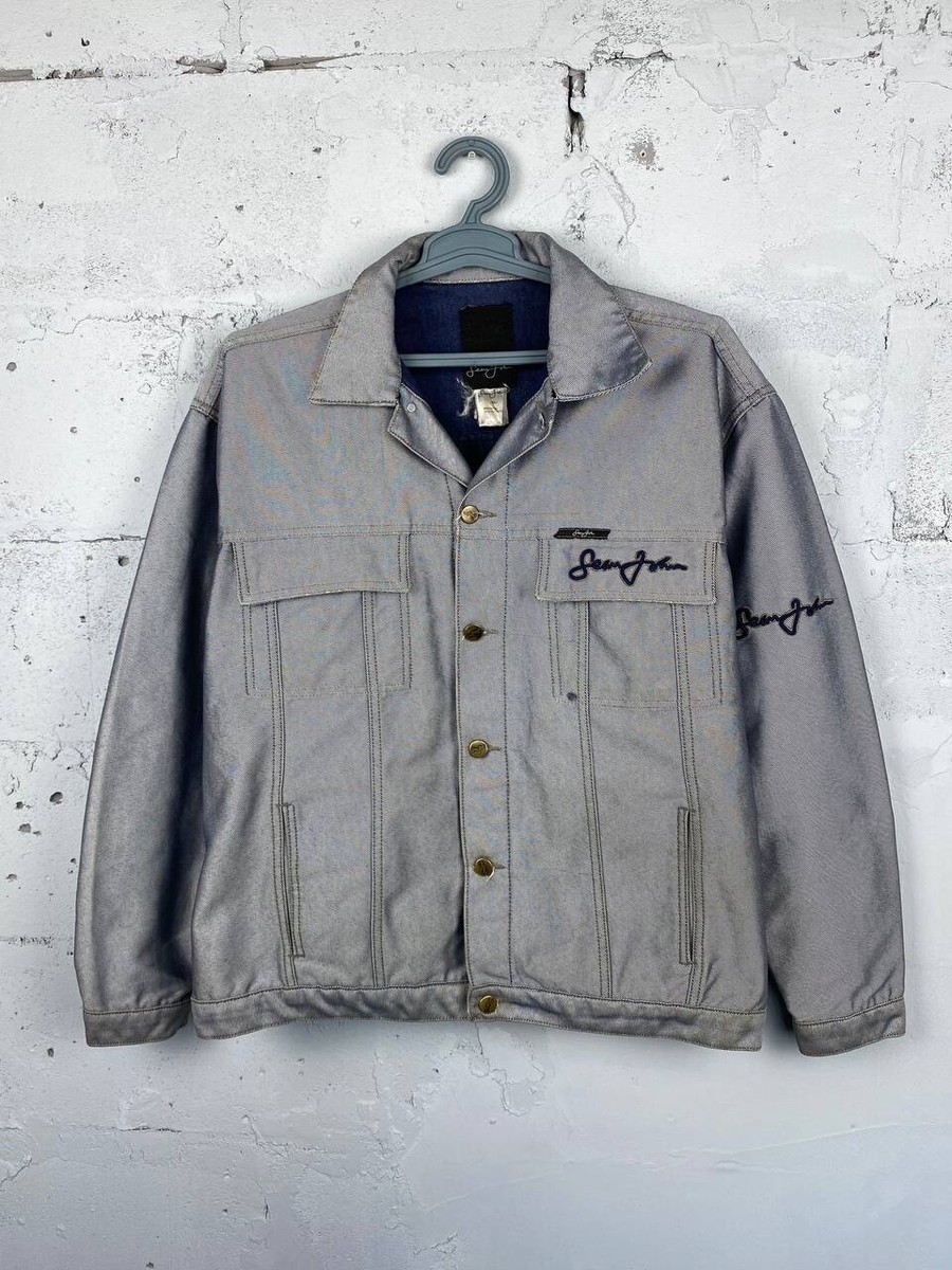 Vintage Sean John Y2K Skate Grunge Denim Jacket Size XL