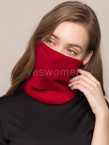 Women Silk Wool Thermal Neck Gaiter Neck Warmer Face Mask Magic Scarf Bandana - Bild 6 von 24