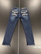 Miss Me Signature Low Rise Skinny Jeans Y2K Bling Rhinestones Embellished 24