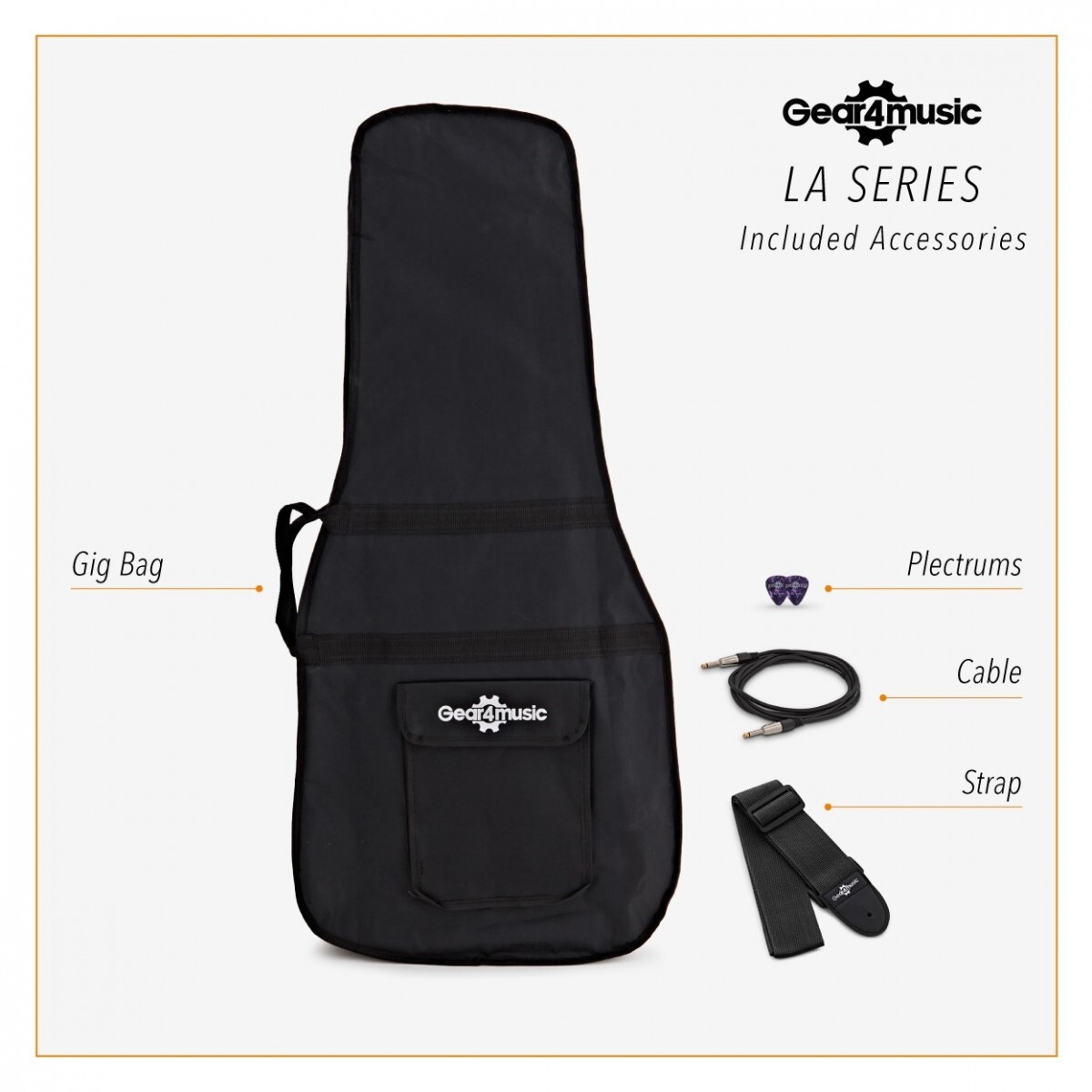 LA Double Neck Guitar by Gear4music Sunburst