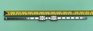CPC MR9M Linear Rail 364mm Length 9mm Width 5.5mm H 2 carriage blocks USED