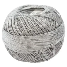 Liz Metallic Crochet Thread Size 20 Color 311 Silver