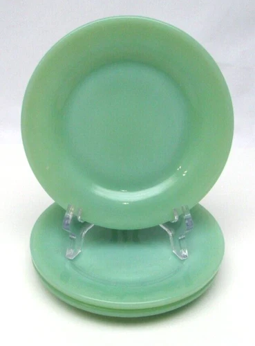 Lot of 3 Vintage Fire King Oven Ware Jade-ite 5.5" Bread and Butter Plate