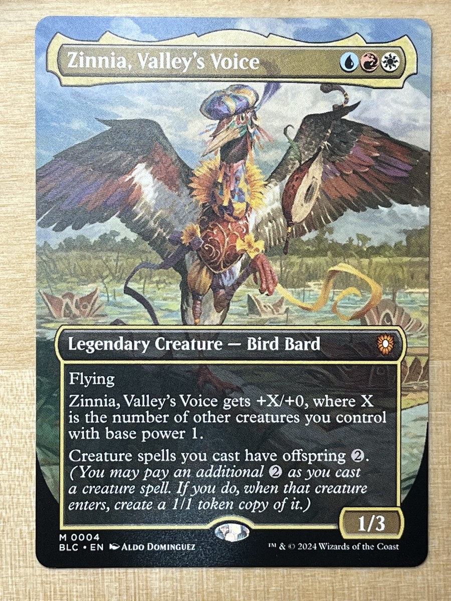 MTG 森 β サインド Zinnia, Valley's Voice (Borderless) Bloomburrow BLM MTG | eBay