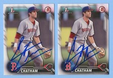 (1) C.J. CHATHAM Signed/Autographed 2016 Bowman Draft Card #BD-38 Red Sox CJ