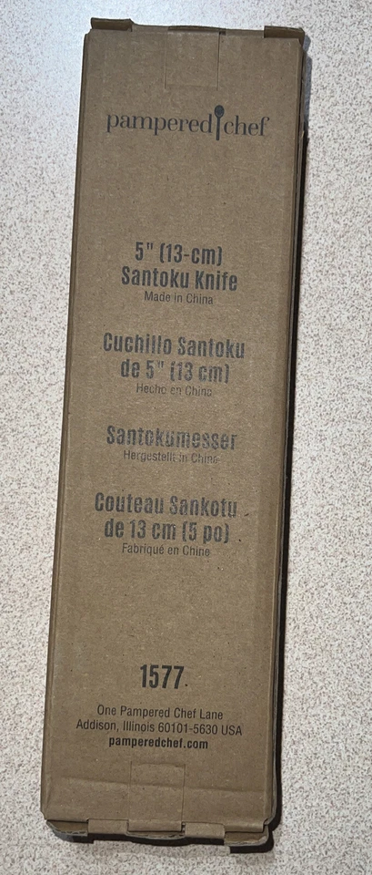 "Cuchillo santoku de chef mimado 5"" acero alemán sellado #1577 nuevo en caja" Foto 2 de 2