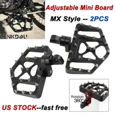 Adjustable MX Foot Peg Mini Floorboards For Harley Dyna Touring Sportster Bobber
