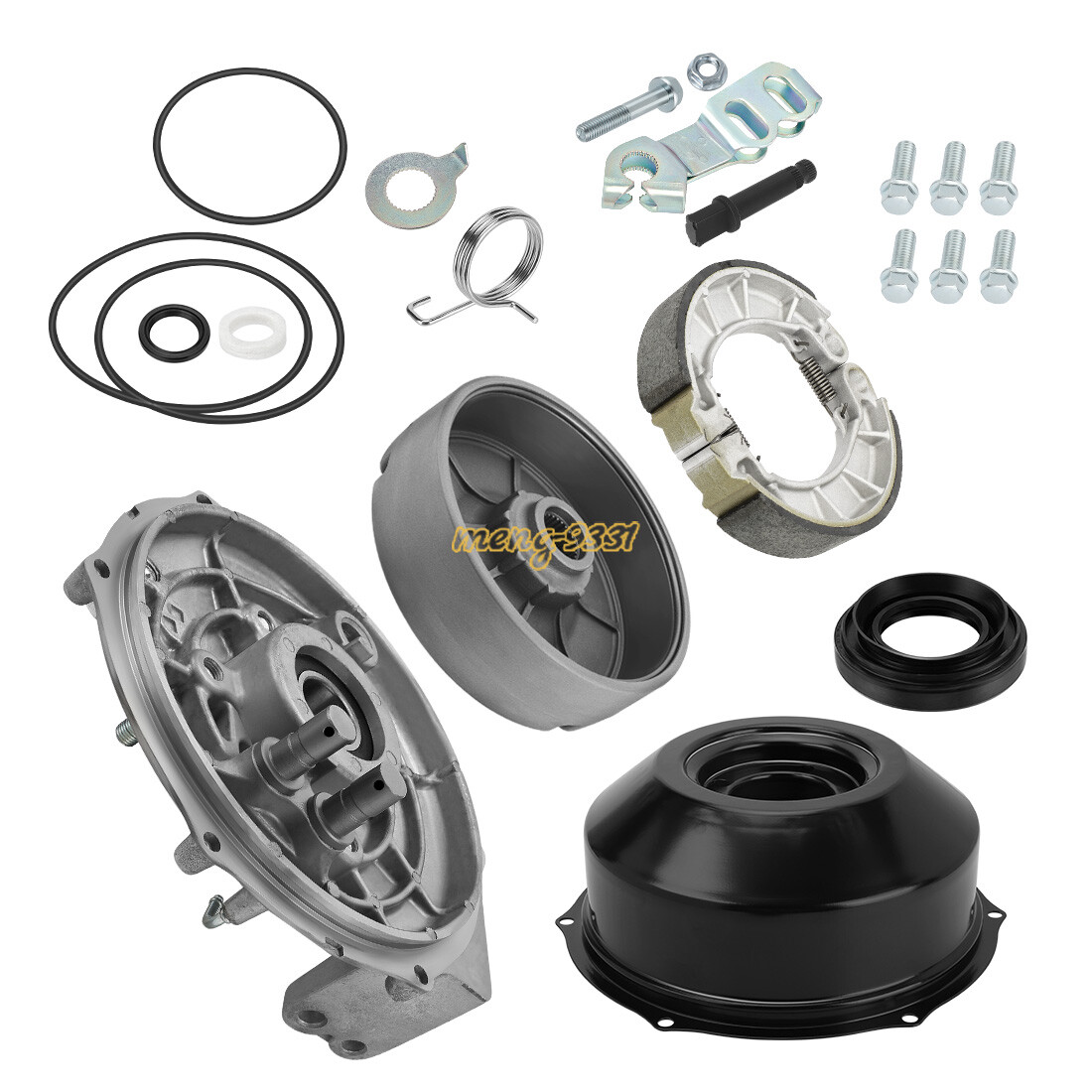 Rear Brake Drum Hub Plate Cover Shoes Bearing Seal Kit for Honda Foreman 400 450