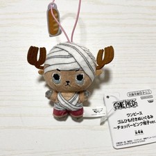 One Piece Chopper Plush Toy Pink Hat Rubber String Official Character Mascot