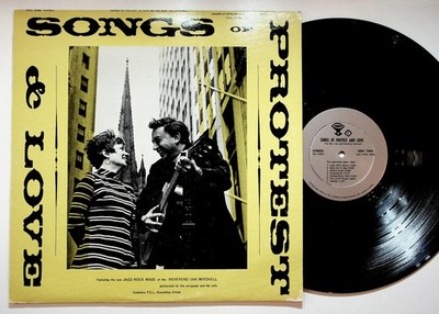 Rev. Ian & Caroline Mitchell - Songs of Protest and Love LP Record 1968 F.E.L.