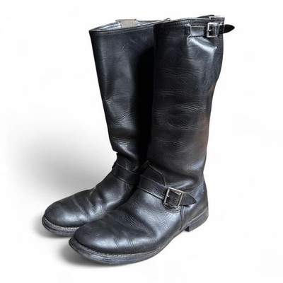 Vintage Foundry Co. Men\'s Black Leather Biker Boots Buckle Accent US 8.5 Vintage Foundry Women Morgan Black Leather | Mercari main image 4