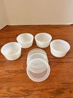 Vtg. Glasbake Milk Custard Cup Or Ramekin With Lid