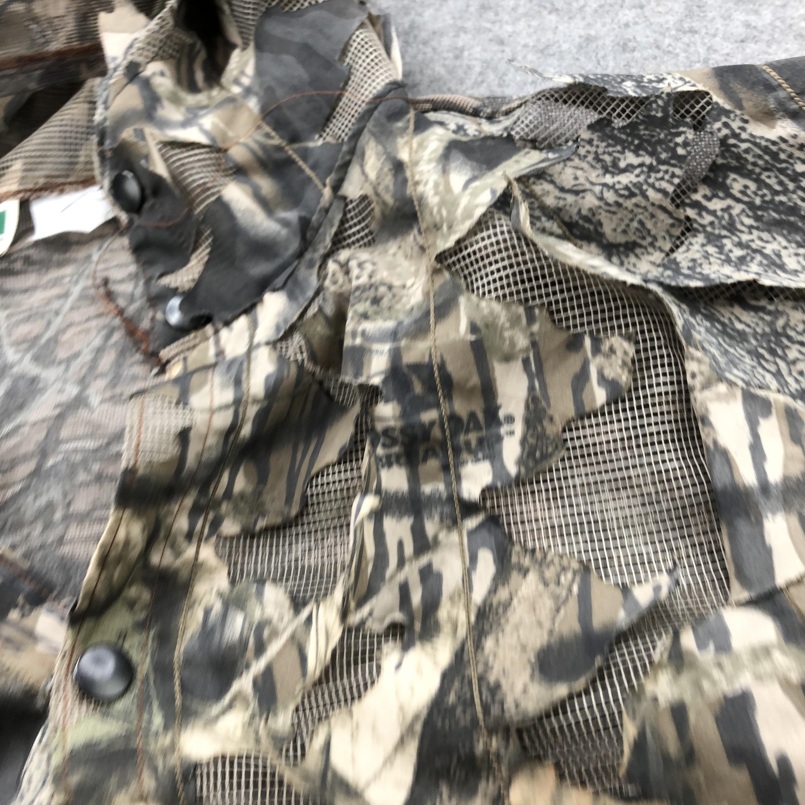 Game Hunter Jacket Mens Large Camo Hooded 3D Leafy Ghillie Hunting Mossy Oak