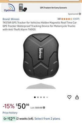 TKSTAR TK905 Magnetic GPS Tracker Device for Vehicles w/ USB Charging Port