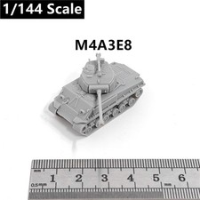 WWII US Army Sherman M4A3E8 Tank,3D Printed,1/144 Scale Mini Tank Model,Resin
