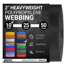 Strapworks Heavyweight Polypropylene Webbing - Heavy Duty Poly Strapping for ...