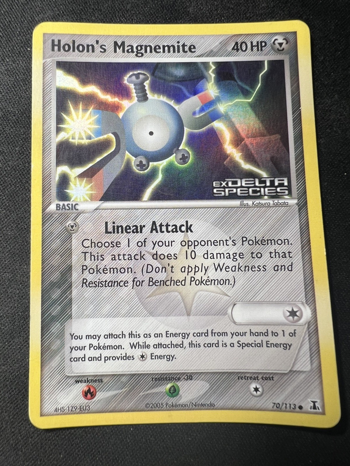 2005 Pokemon EX Delta Species Holon's Magnemite Reverse Holo #70/113