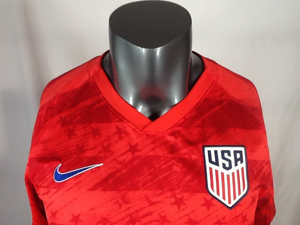 Nike USA Women's National Team Soccer Away Jersey (Medium) Red Dri-Fit 2019 thumbnail 3