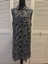 Terranova Black And White Floral Midi Dress 