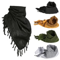 Multifunctional Shemagh Head Scarf - 100% Cotton Keffiyeh Arab Desert Army Wrap