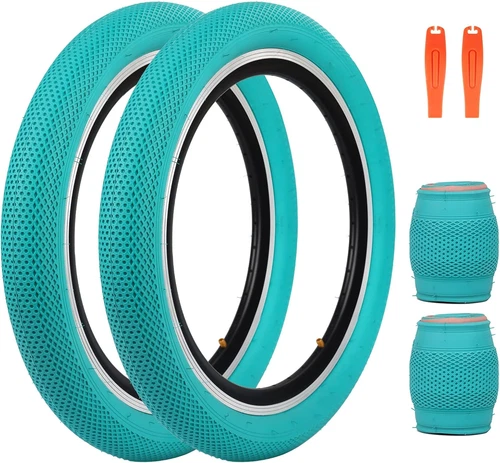 20 X 2.4 Inch Bike Tire Blue BMX Tire 20 Inch 2 Pack 20 Bike Tires,Kids Bike Tir