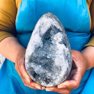 4.7LB  Natural blue crystal cave quartz crystal cave mineral specimen 4471