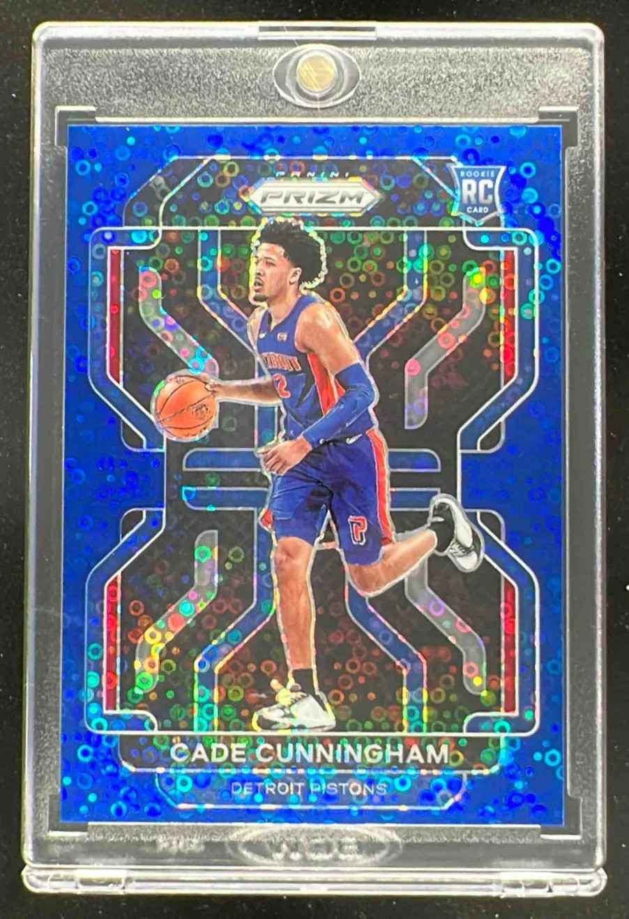 2021-22 Panini Prizm Fast Break Blue #282 Cade Cunningham RC /150