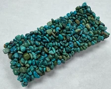 Southwestern Wide Turquoise Chip Stretch Bracelet [125DUS]