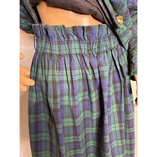 Vintage Cullinane Quilted Plaid Jacket & Skirt Set preppy Made in USA medium - Picture 7 of 14