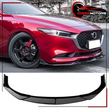 Fits 19-26 Mazda 3 Sedan Ikon Front Bumper Lip Spoiler Lower Chin Gloss Black Fits 19-26 Mazda 3 Sedan Ikon Front Bumper Lip Spoiler Lower Chin Gloss Black