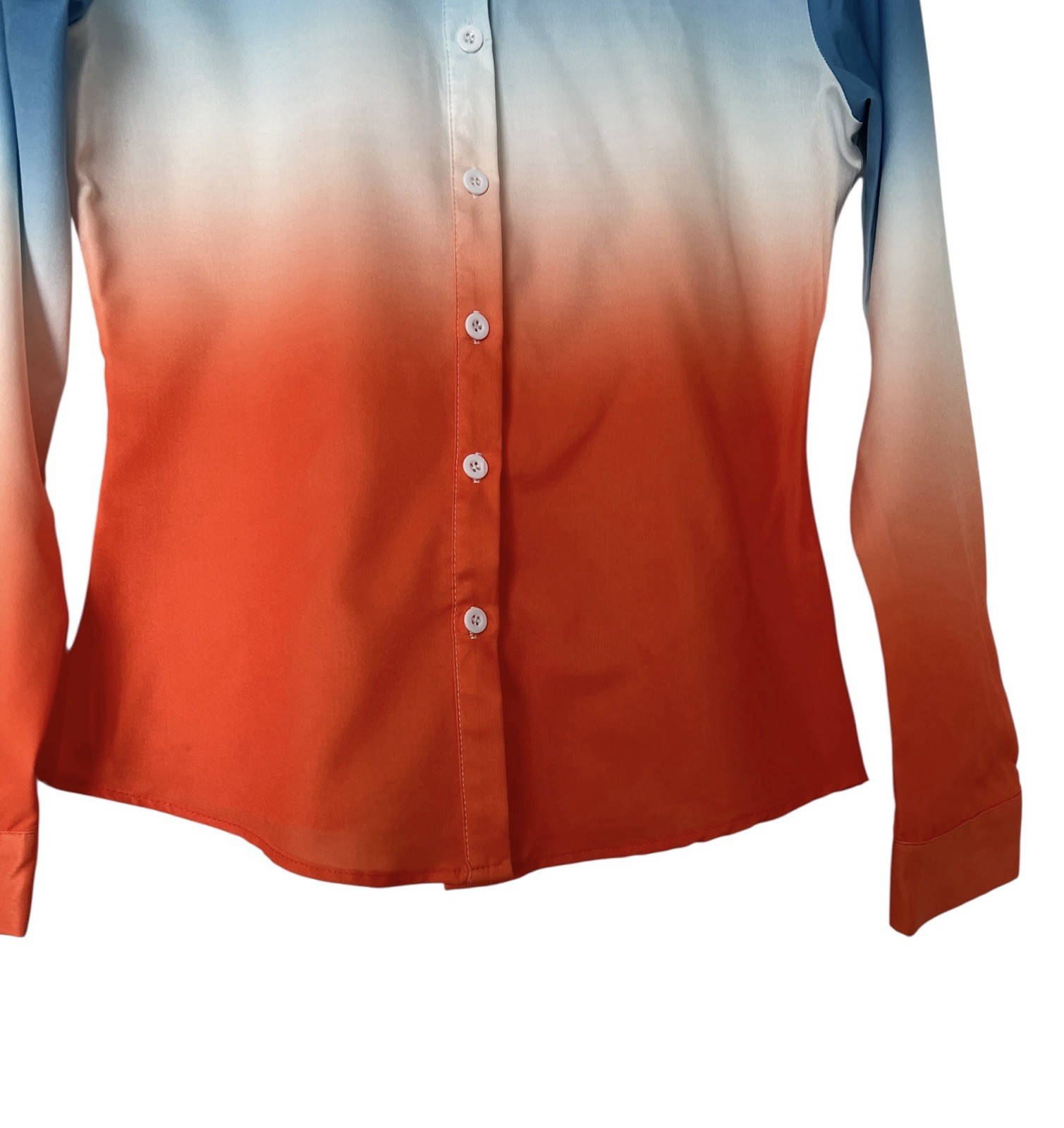 Chic Multicolor Long Sleeve Button Down Small - image 2