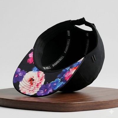 Nobull Unisex OS Athleisure Streetwear Minimalist Floral Under Brim 5 Panel Hat