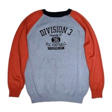 The Children's Place Size XL 14 Boys Gray/Orange Heavyweight Sweater
