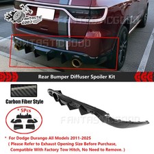 For Dodge Durango Rt Srt 2011-25 Carbon Fiber V2 Shark Fin Rear Bumper Diffuser